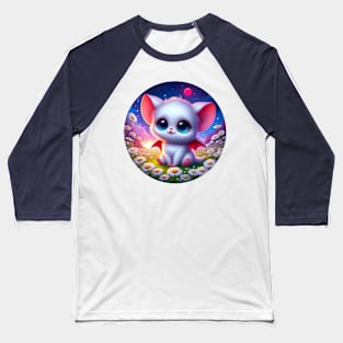 Cute Chibi Bat Girl Baseball T-Shirt